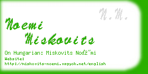 noemi miskovits business card